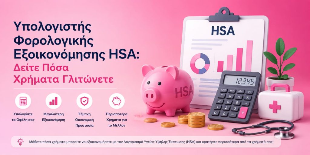 Υπολογιστής Φορολογικής Εξοικονόμησης HSA: Δείτε Πόσα Χρήματα Γλιτώνετε Υπολογιστής Φορολογικής Εξοικονόμησης HSA: Δείτε Πόσα Χρήματα Γλιτώνετε