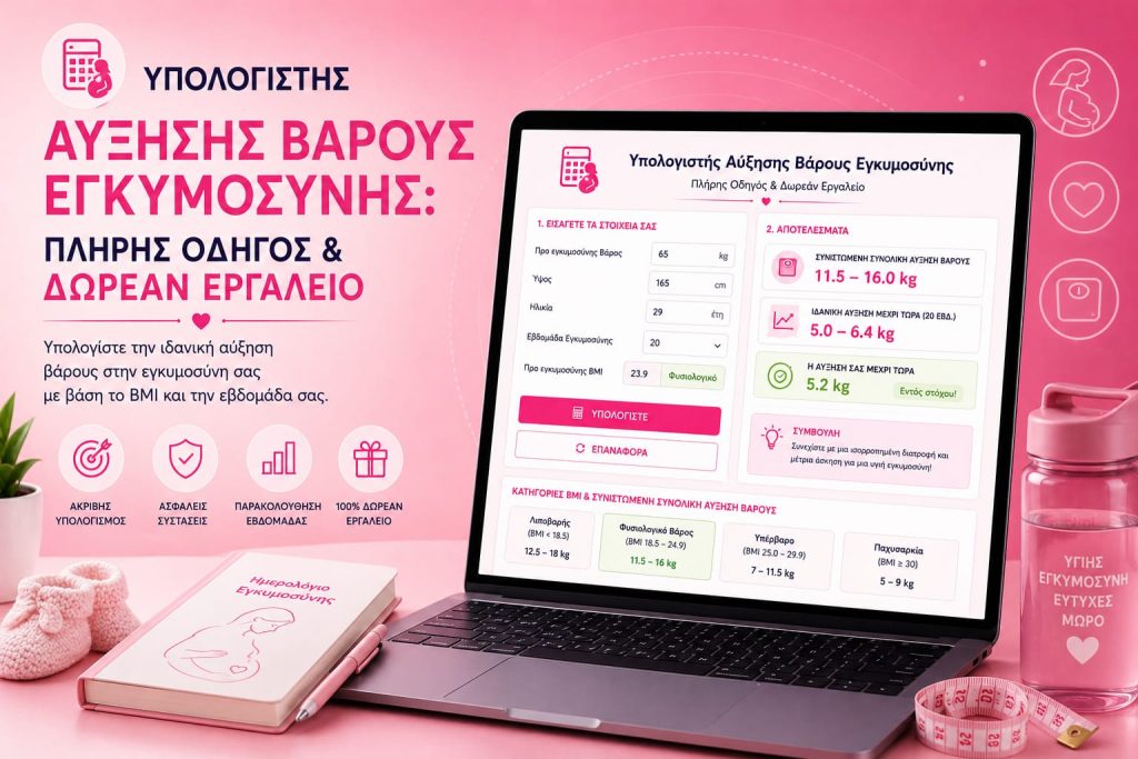 Υπολογιστής Αύξησης Βάρους Εγκυμοσύνης: Πλήρης Οδηγός & Δωρεάν Εργαλείο