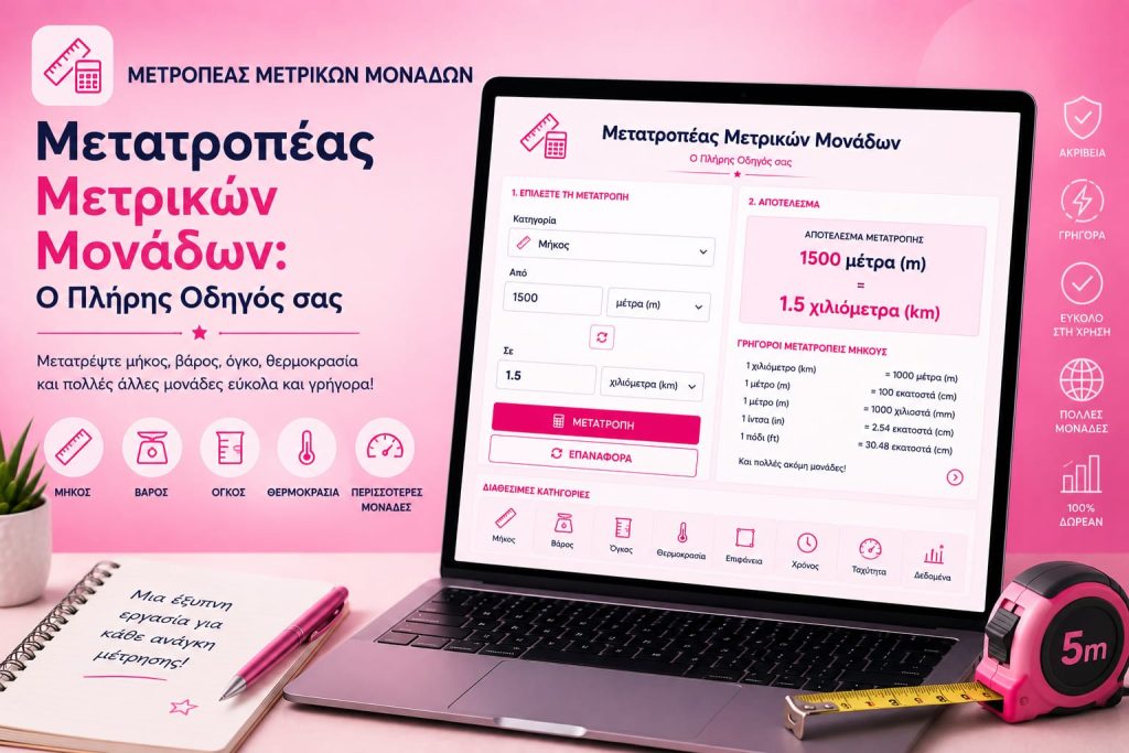 Μετατροπέας Μετρικών Μονάδων: Ο Πλήρης Οδηγός σας