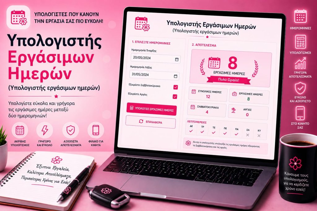 Υπολογιστής Εργάσιμων Ημερών (Υπολογιστής εργάσιμων ημερών)